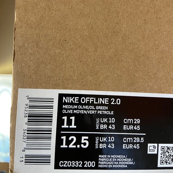 Nike Offline 2.0 Sandal Slides Olive Green White Brown CZ0332-200 Men\'s Size main image 3